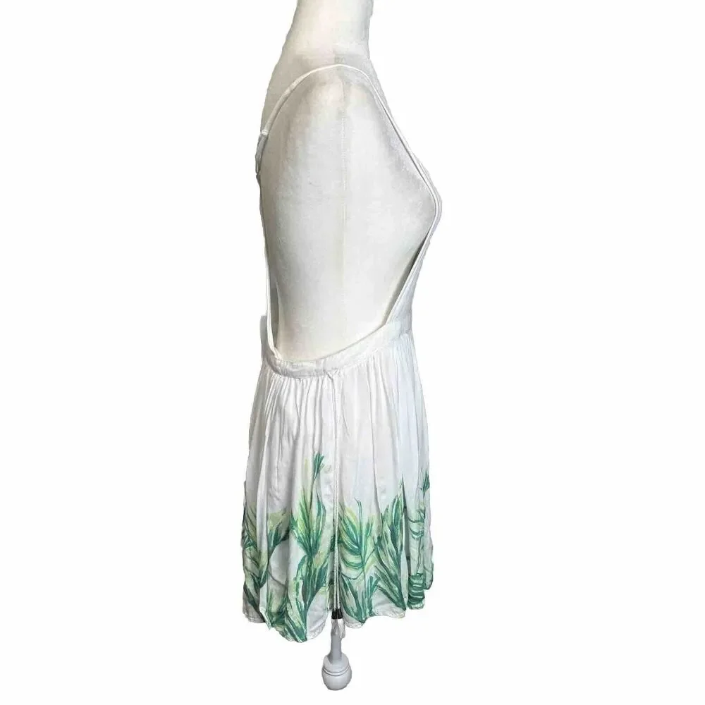 Free People Tropical Oasis Jumper Skirt Tassel Swing Beach Green Size Small Pet.